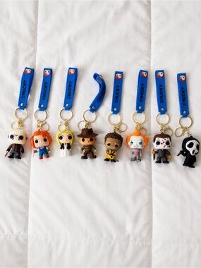 Horror Character Keychain Set - Blue Strap